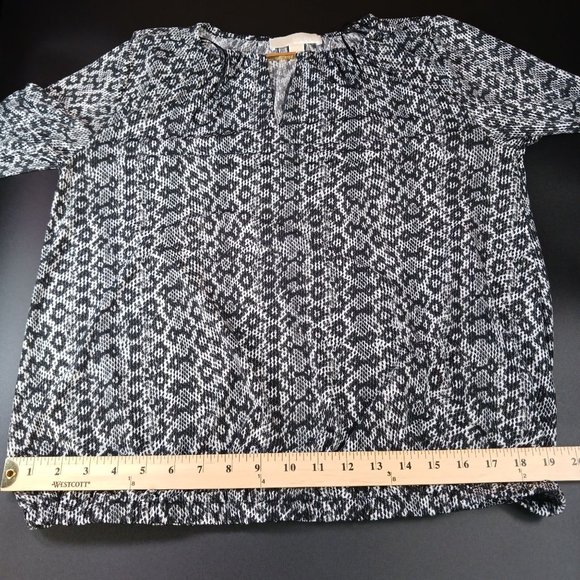 MICHAEL KORS WOMENS MEDIUM ANIMAL SNAKE SKIN PRINT BLUSE - Picture 5 of 11